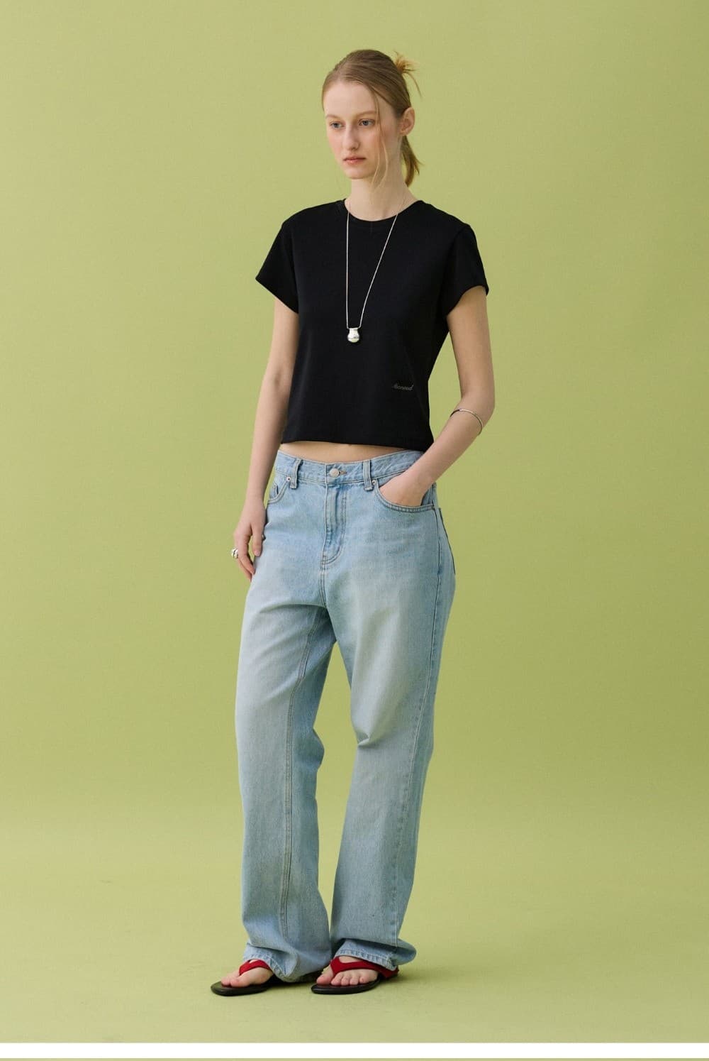 DATE CROP T-SHIRT - BLACK — vue 8