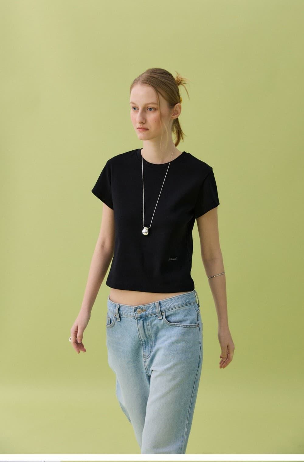 DATE CROP T-SHIRT - BLACK — vue 9