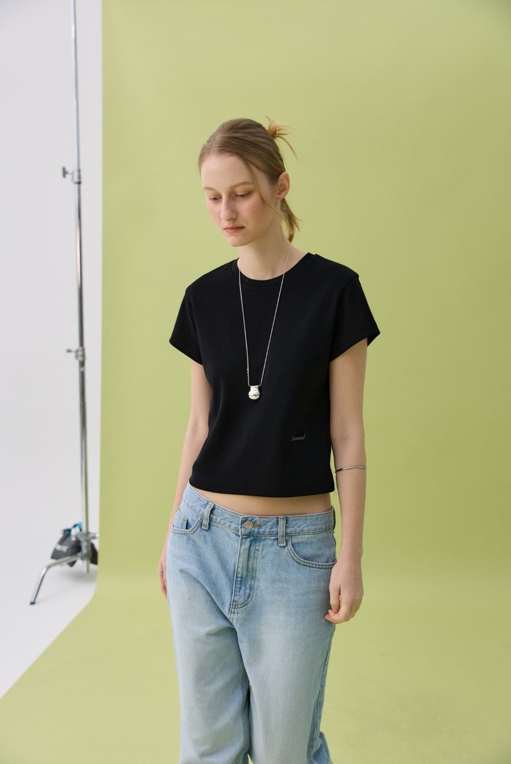 DATE CROP T-SHIRT - BLACK — vue 10