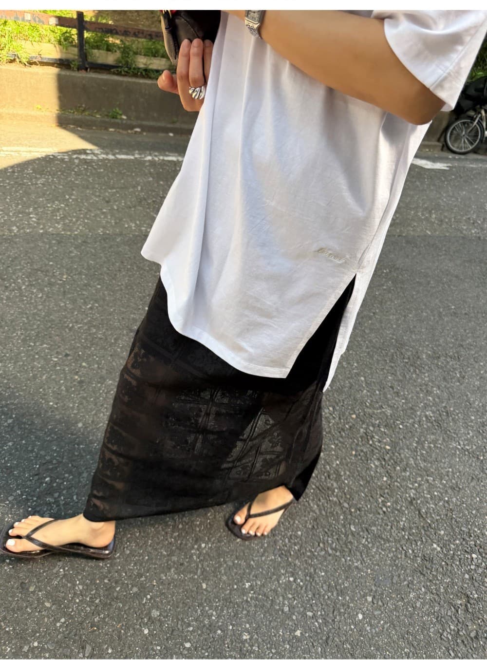 HAZE OFF-SHOULDER TEE - WHITE — vue 6