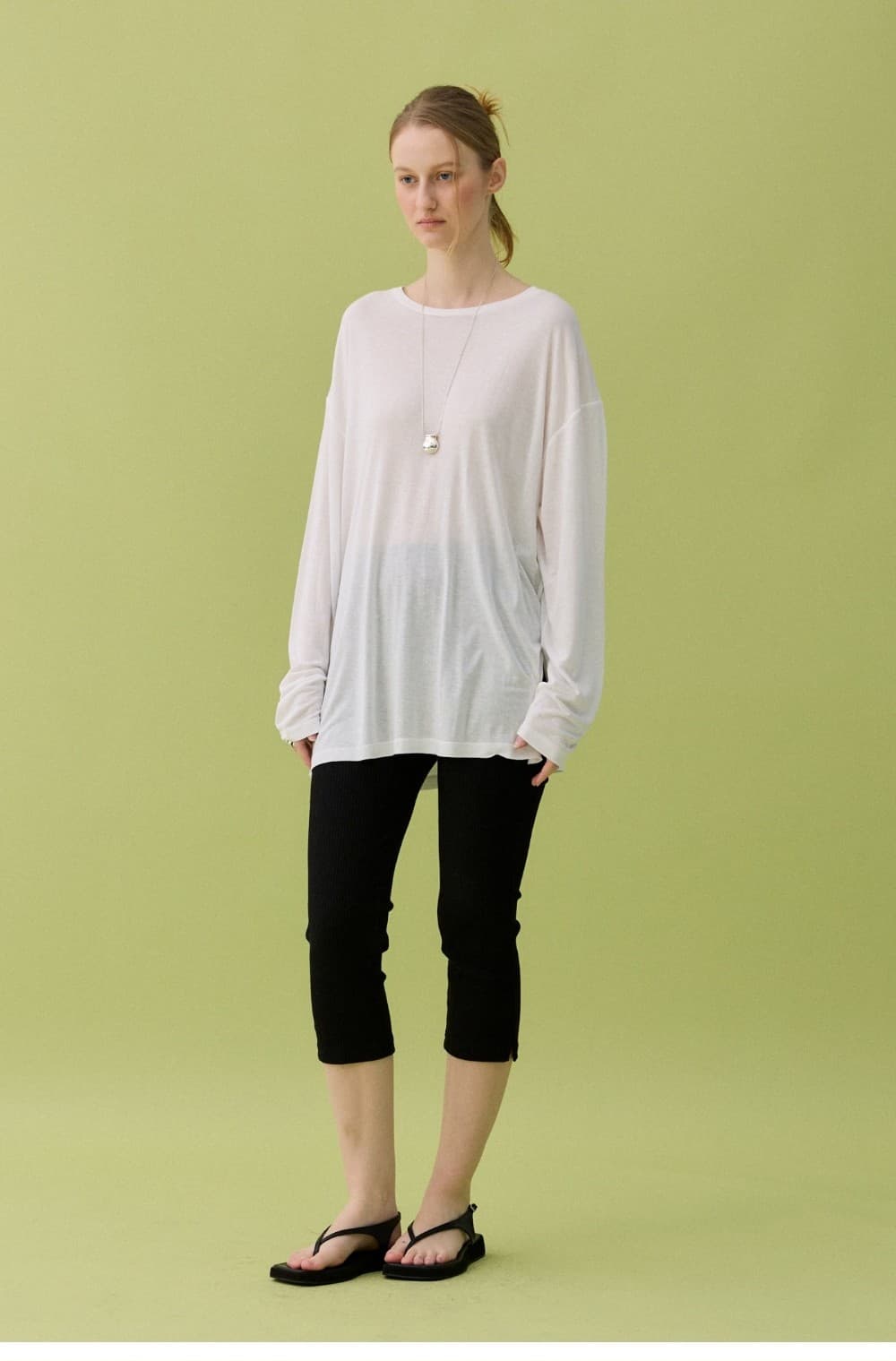 TENCEL BOX TEE - WHITE — vue 9