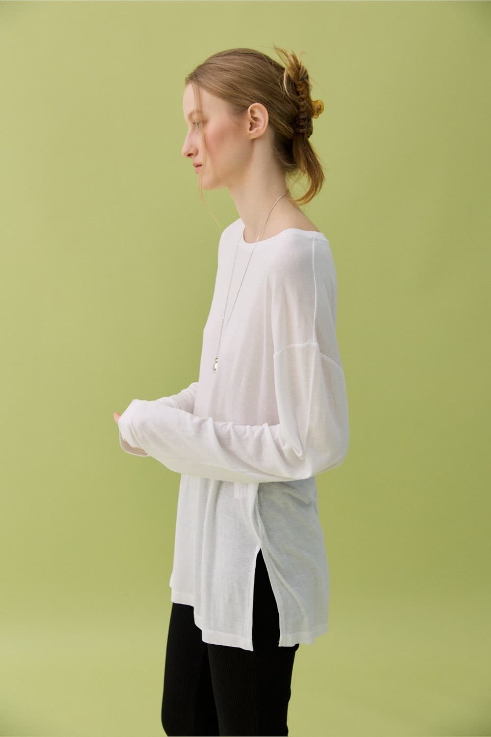 TENCEL BOX TEE - WHITE — vue 10