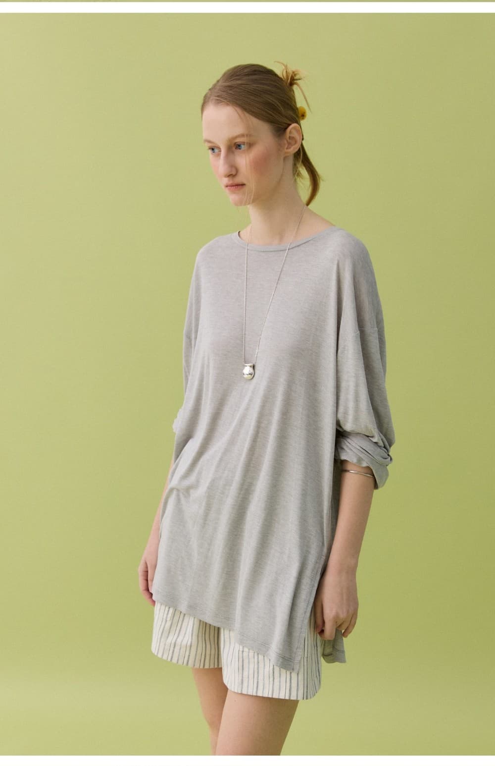 TENCEL BOX TEE - GRAY — vue 3