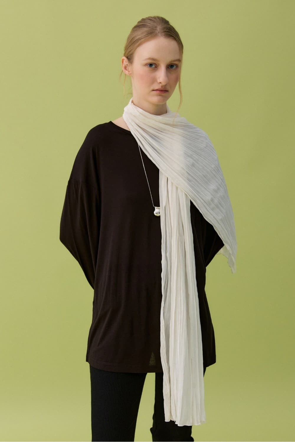 TENCEL BOX TEE - DARK BROWN — vue 2