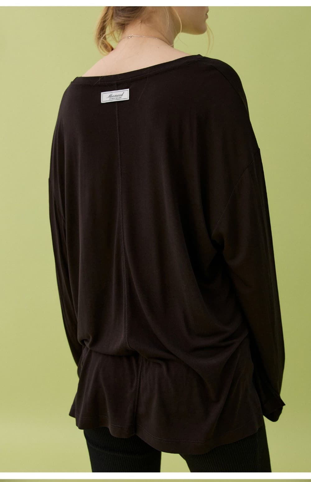 TENCEL BOX TEE - DARK BROWN — vue 6