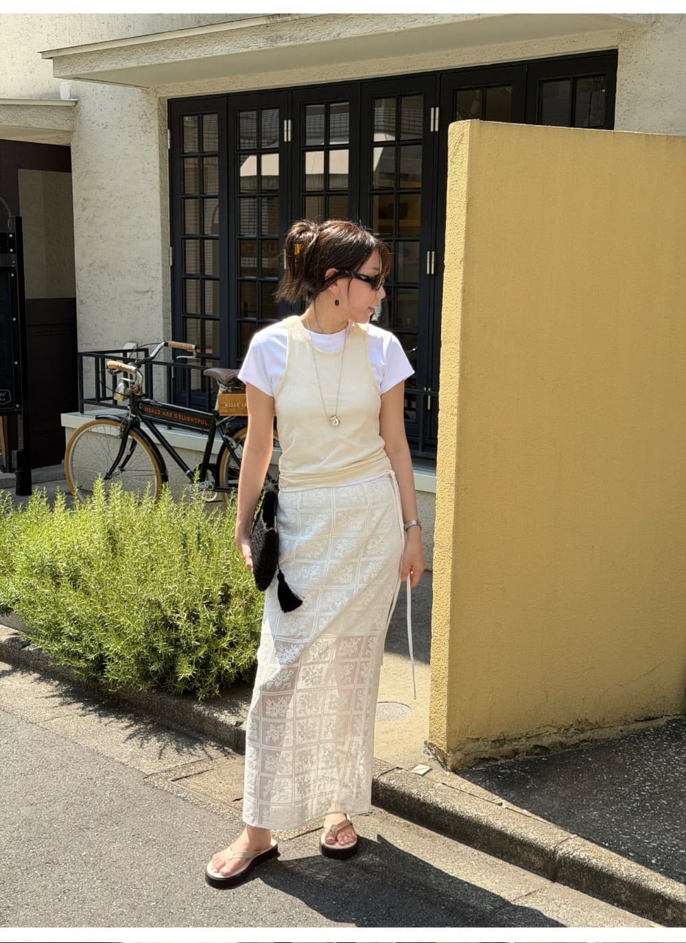 LUNE VELVET SLEEVELESS - YELLOW — vue 3
