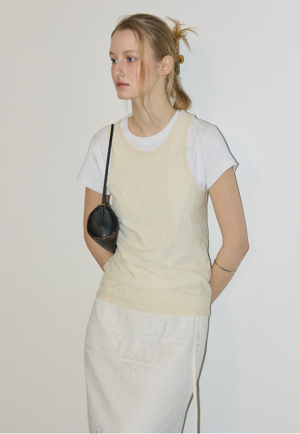 LUNE VELVET SLEEVELESS - YELLOW — vue 7