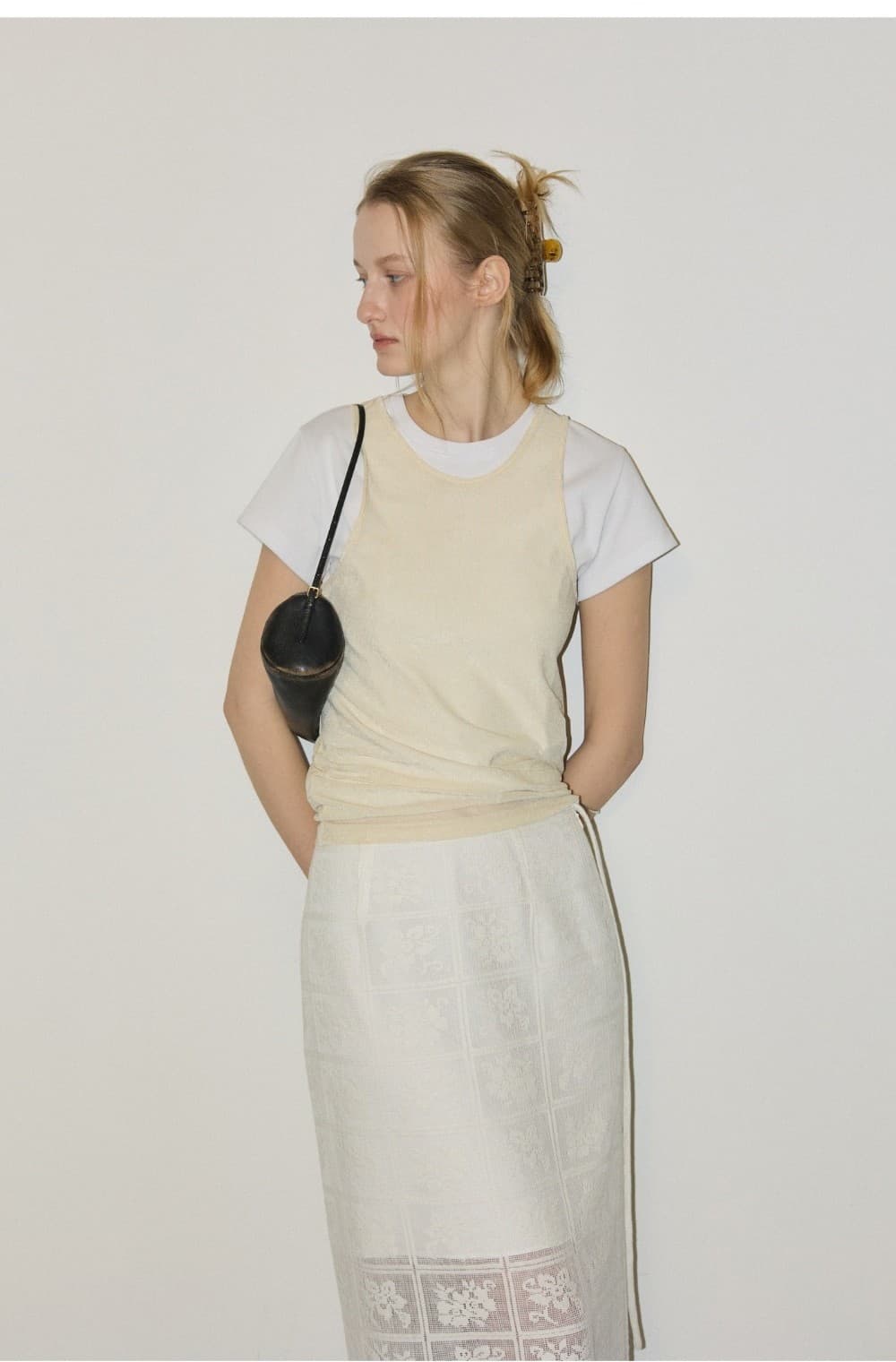 LUNE VELVET SLEEVELESS - YELLOW — vue 8