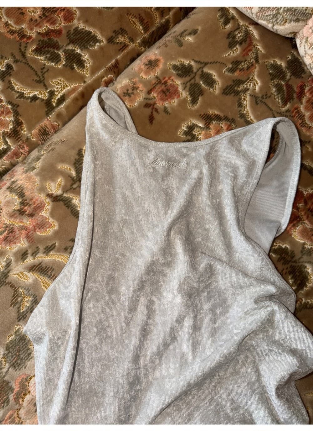 LUNE VELVET SLEEVELESS - GRAY — vue 2