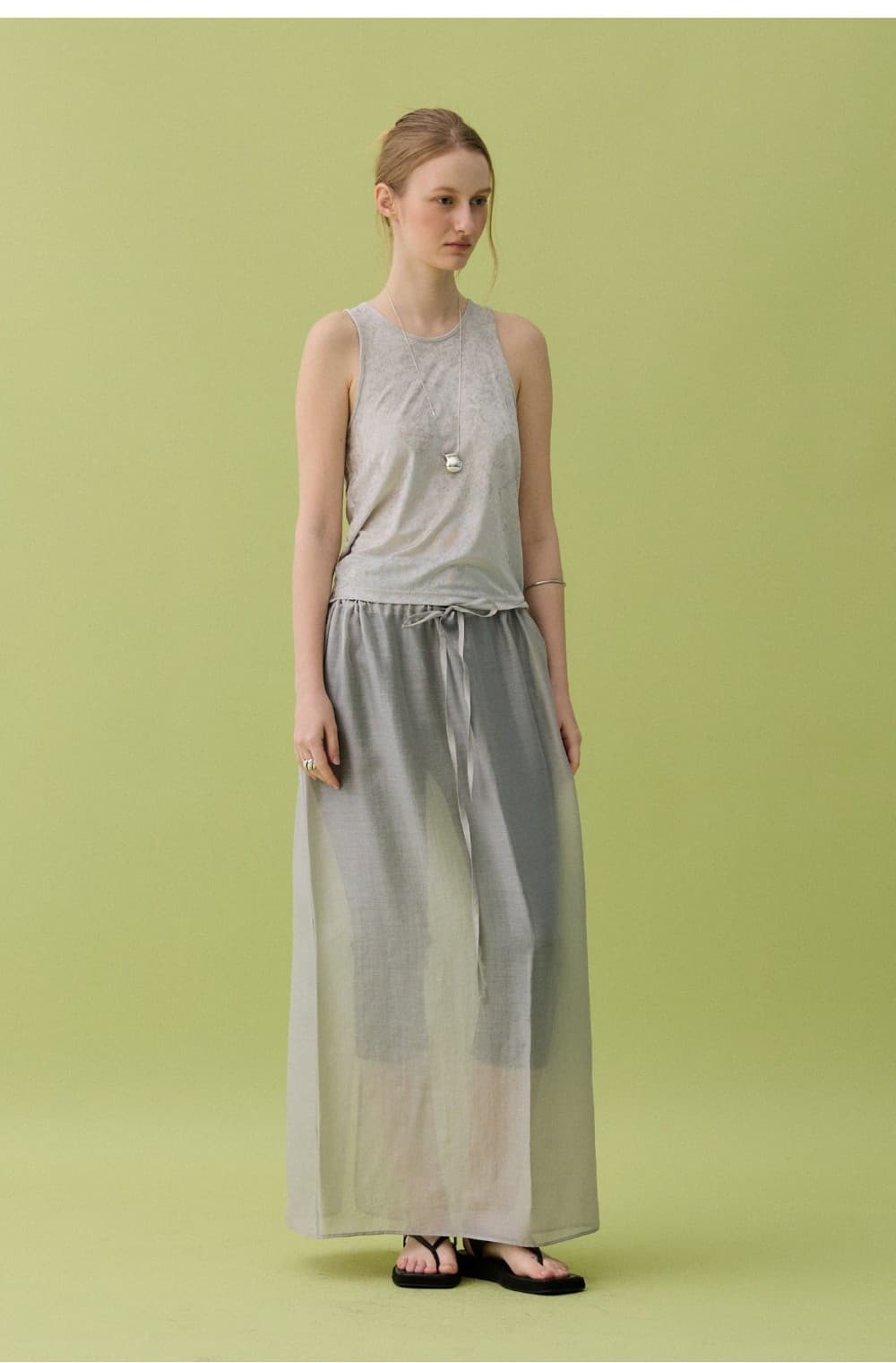 LUNE VELVET SLEEVELESS - GRAY — vue 7