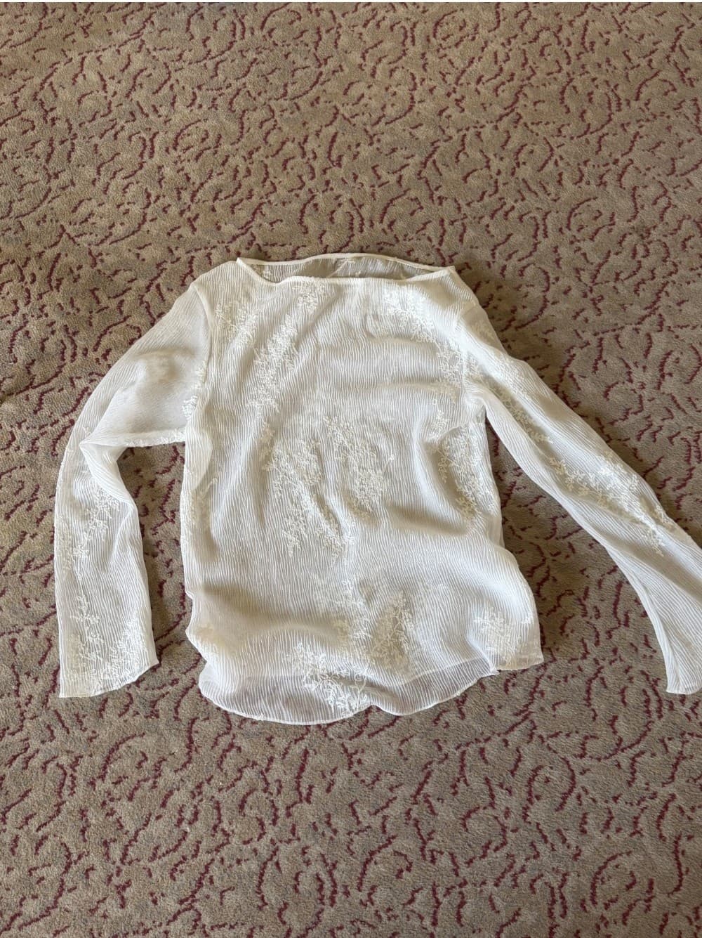 BLUR FLOWER TOP - WHITE — vue 4
