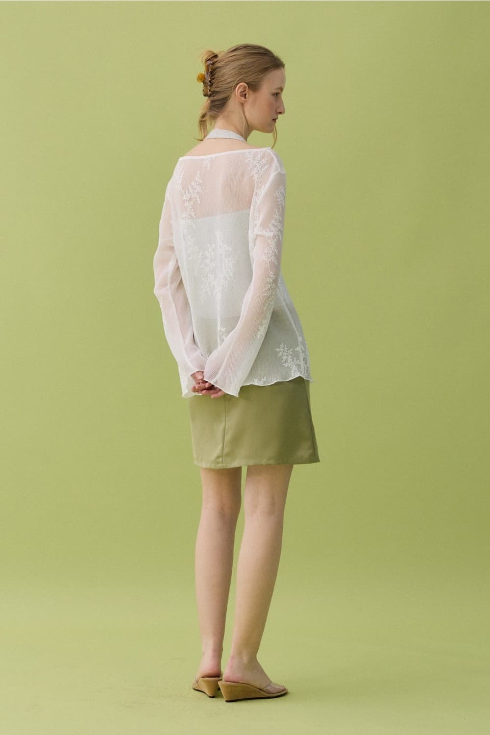 BLUR FLOWER TOP - WHITE — vue 11