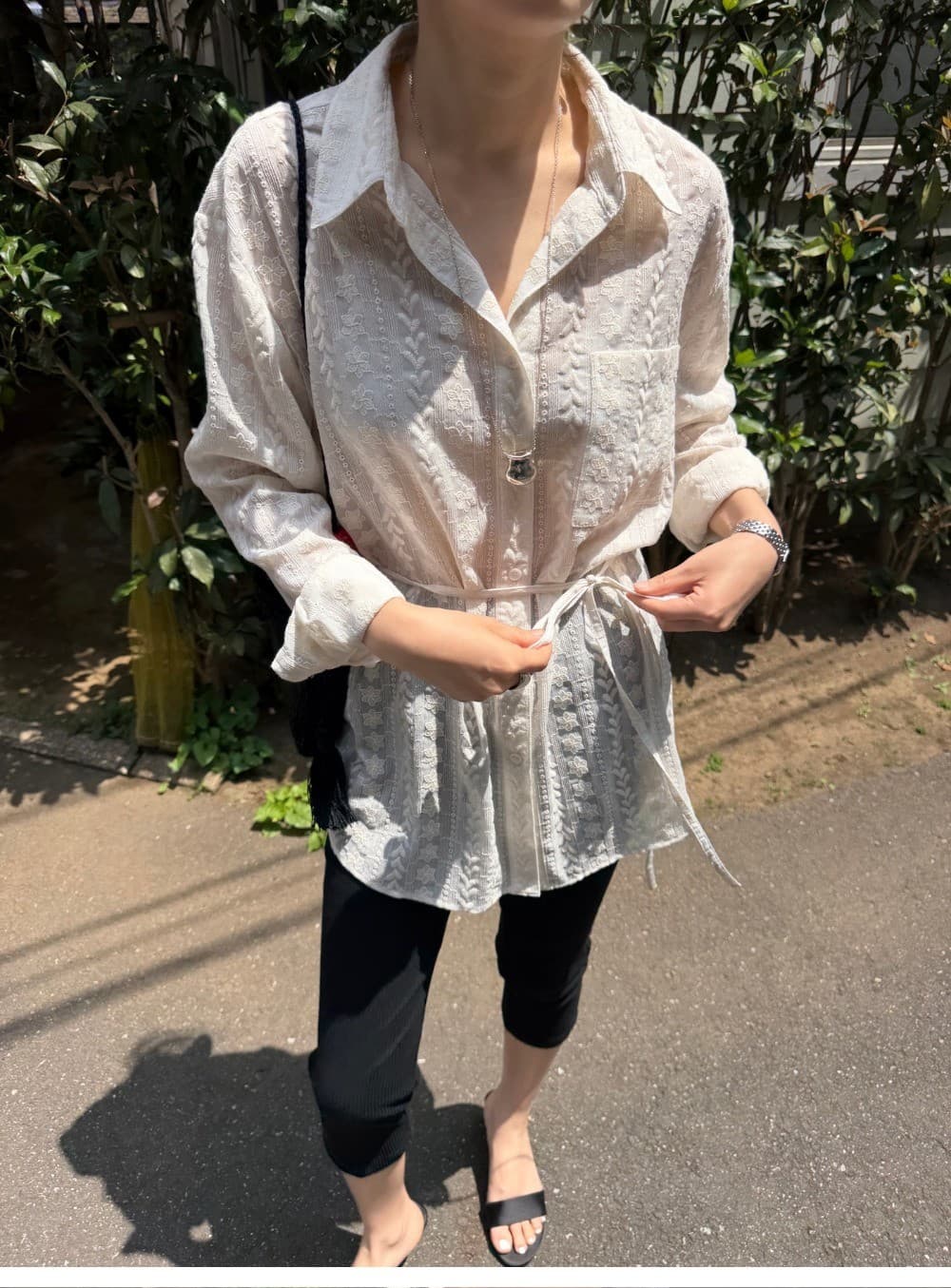 CLAIR LACE SHIRT - CREAM — vue 2