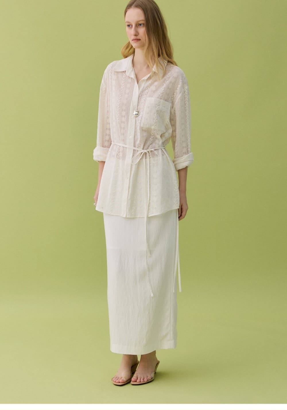 CLAIR LACE SHIRT - CREAM — vue 5