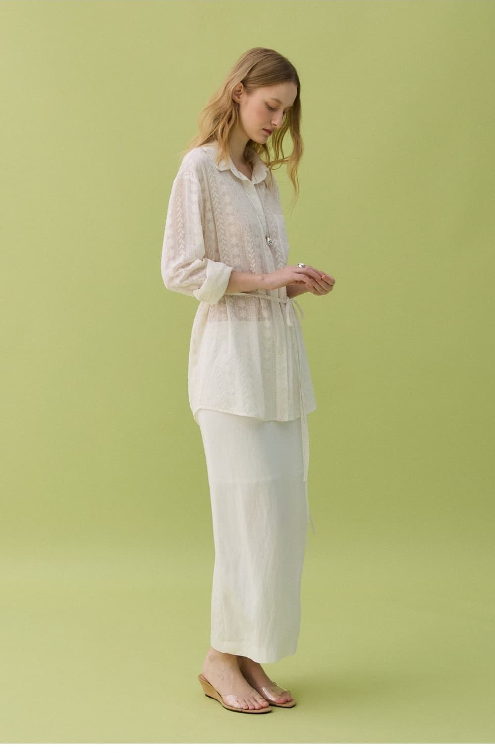 CLAIR LACE SHIRT - CREAM — vue 6