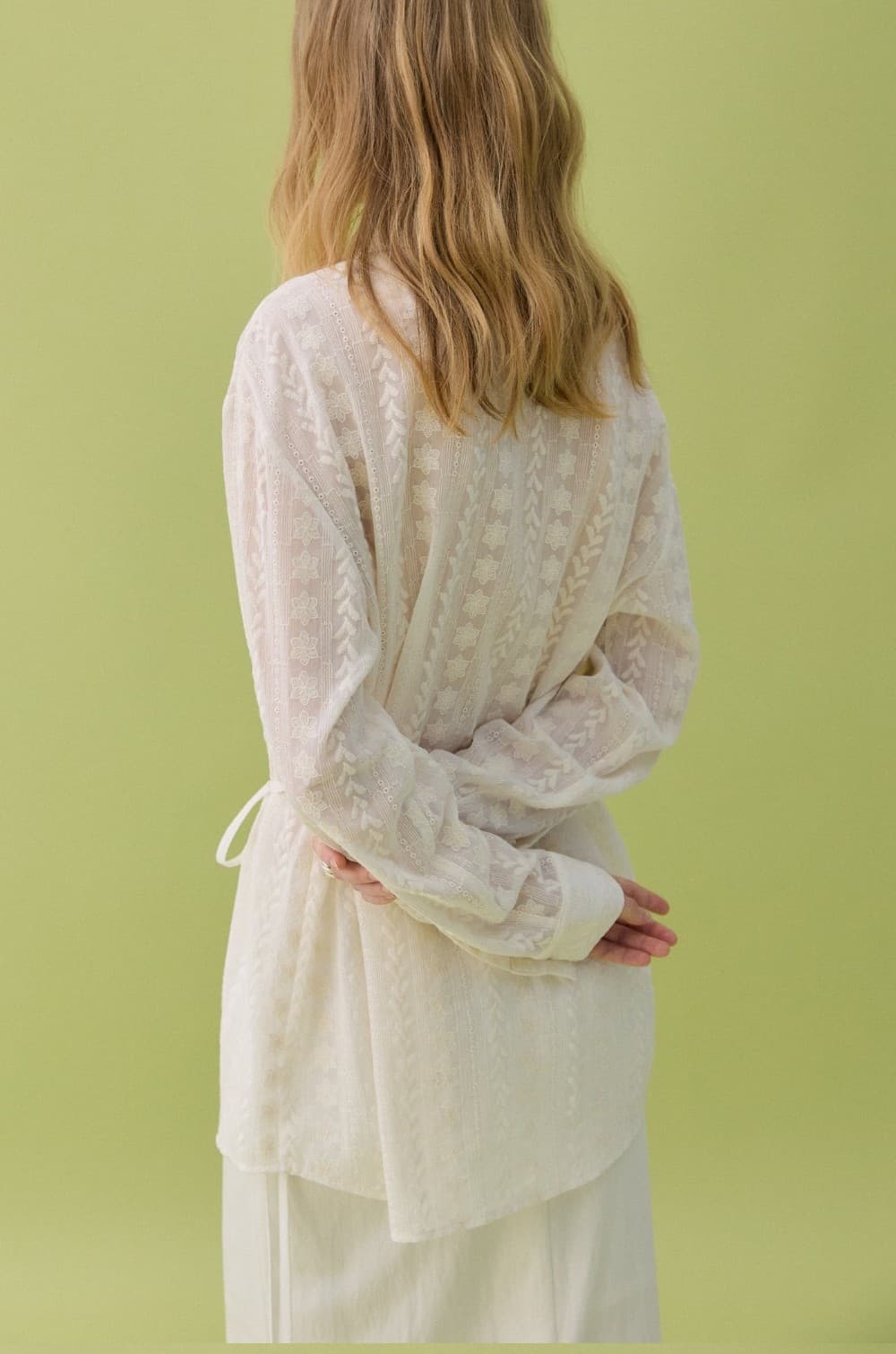 CLAIR LACE SHIRT - CREAM — vue 10