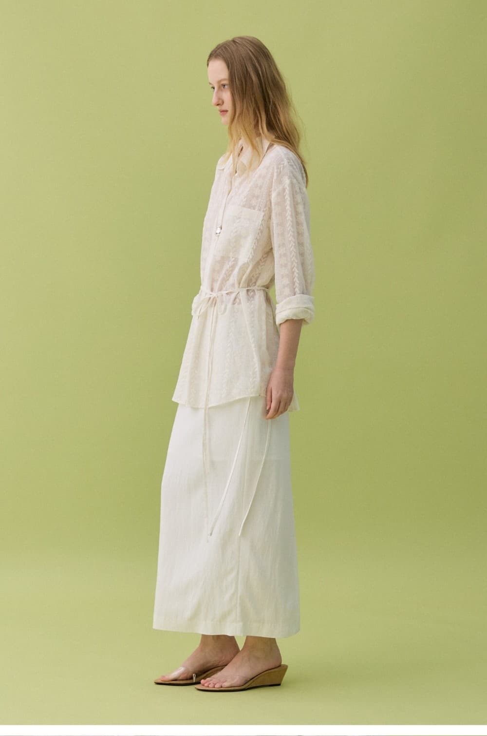 CLAIR LACE SHIRT - CREAM — vue 11