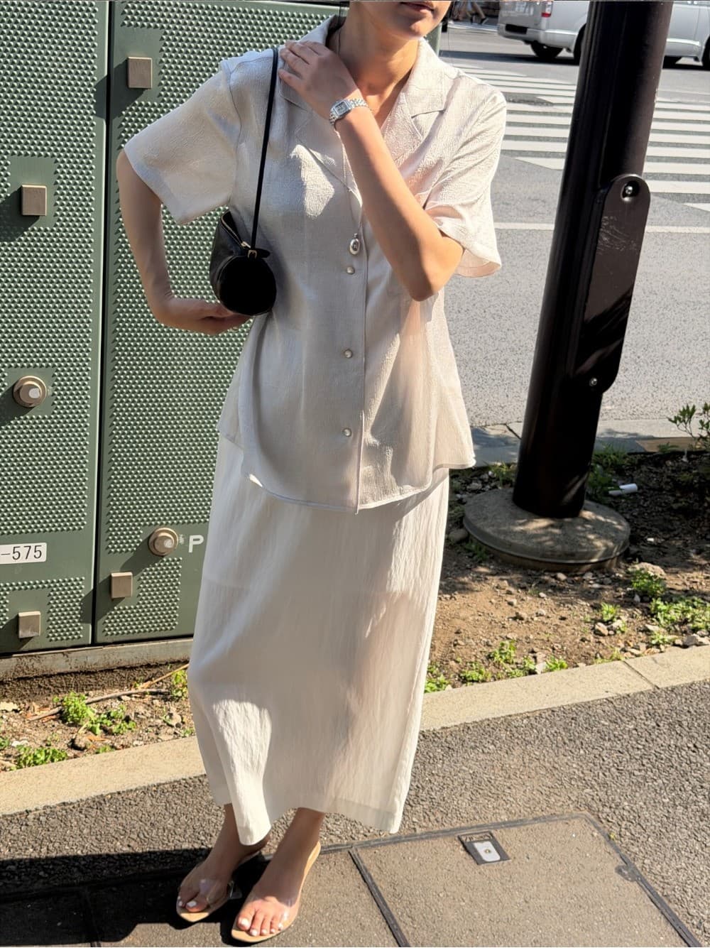 PEARL HALF SHIRT - LIGHT SILVER — vue 5