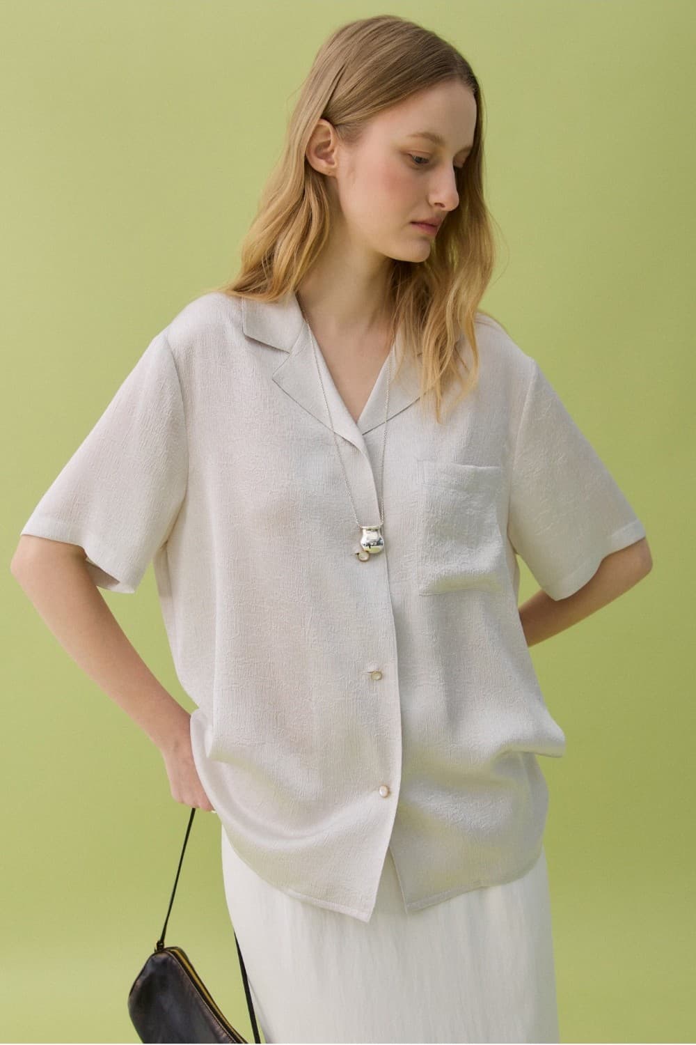 PEARL HALF SHIRT - LIGHT SILVER — vue 9