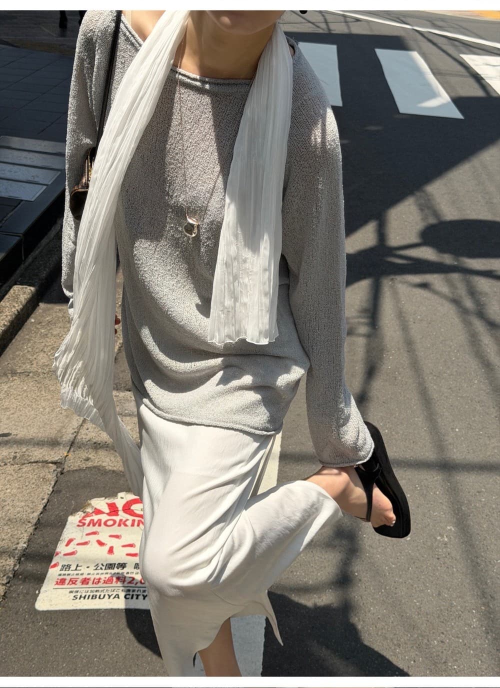 YURA LINEN PULLOVER - DUST BLUE — vue 6