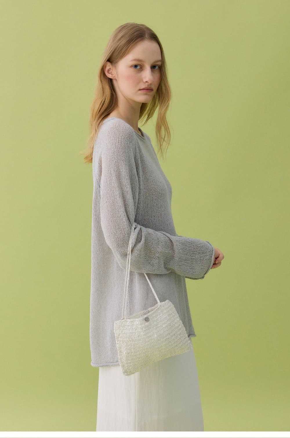 YURA LINEN PULLOVER - DUST BLUE — vue 11