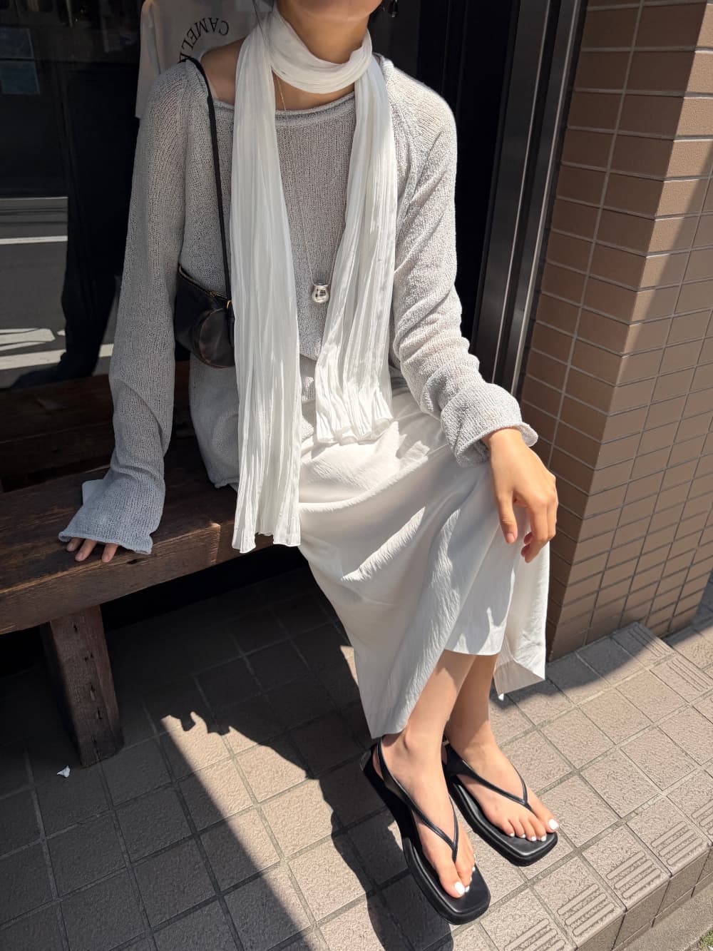 PURE H LINE SKIRT - WHITE — vue 2