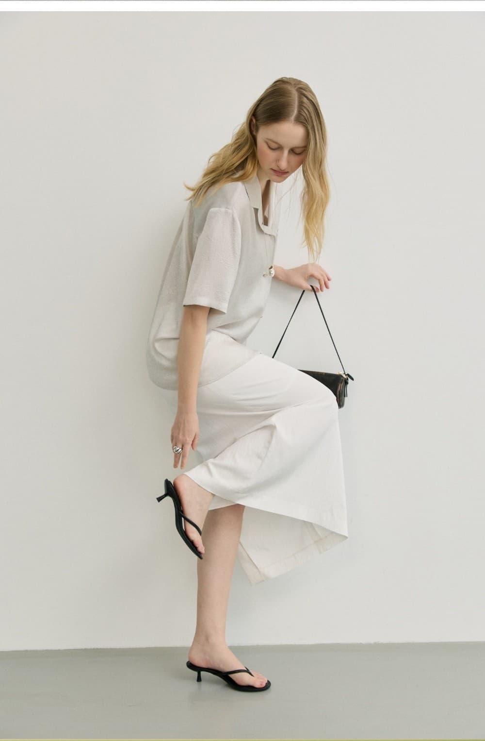 PURE H LINE SKIRT - WHITE — vue 8