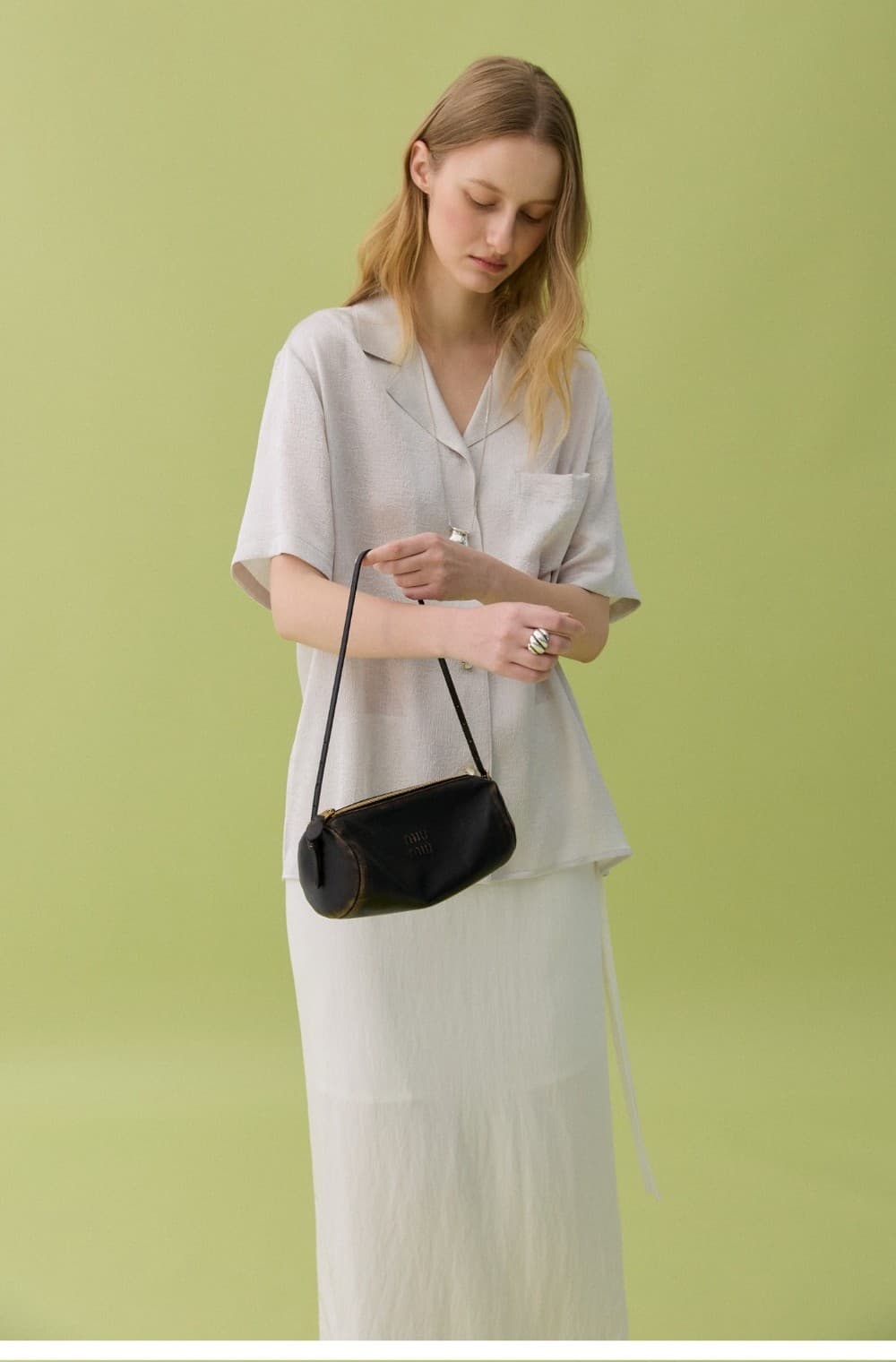 PURE H LINE SKIRT - WHITE — vue 9