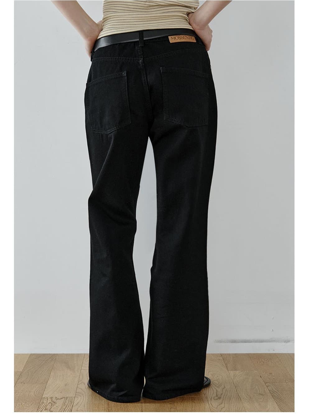 Cotton Bootcut Jeans (Black) — vue 5