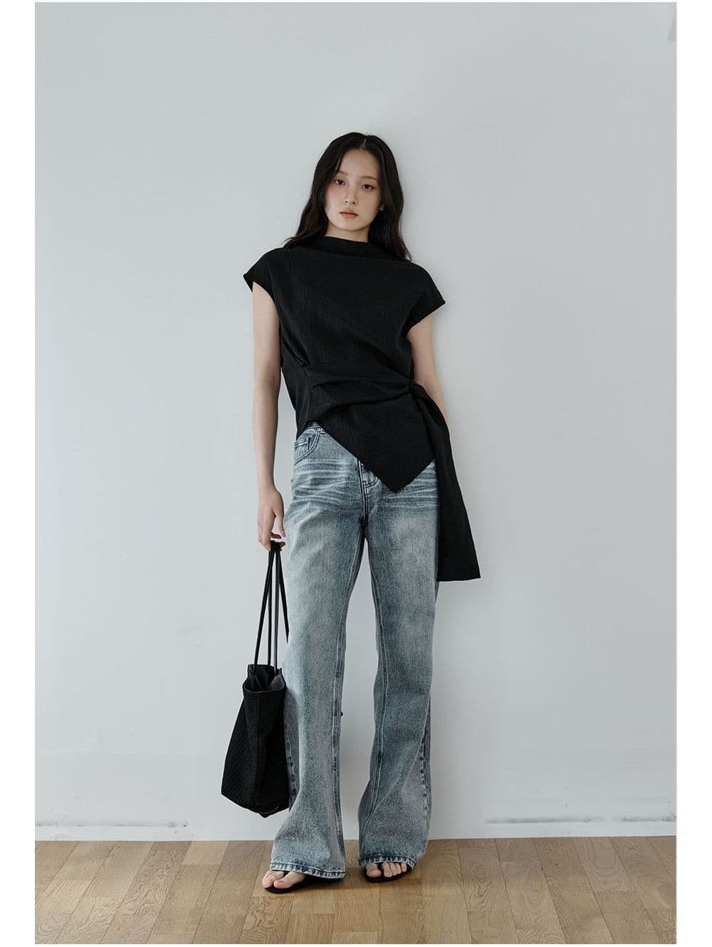 Washed Bootcut Jeans (Blue) — vue 2