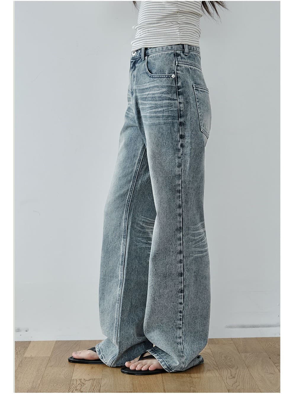 Washed Bootcut Jeans (Blue) — vue 7