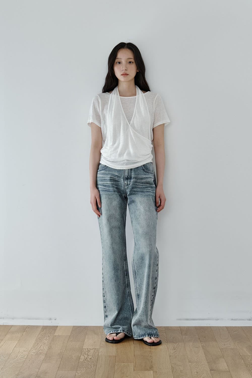 Washed Bootcut Jeans (Blue) — vue 10
