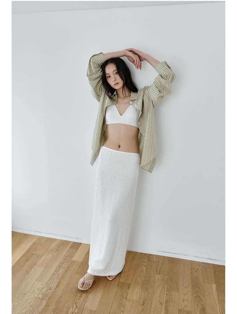 Sage Stripe Over Shirt — vue 2