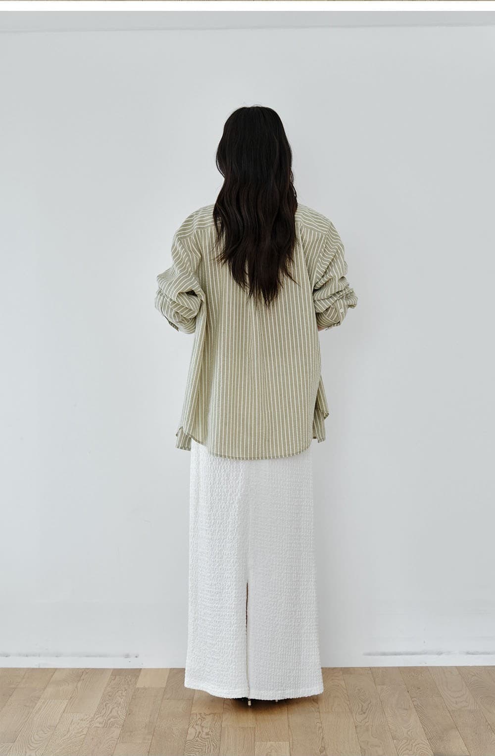 Sage Stripe Over Shirt — vue 5