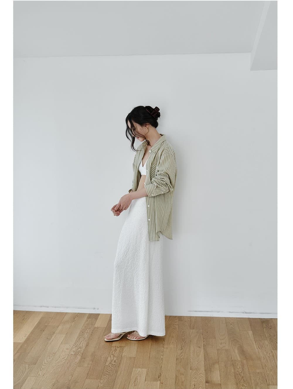 Sage Stripe Over Shirt — vue 9
