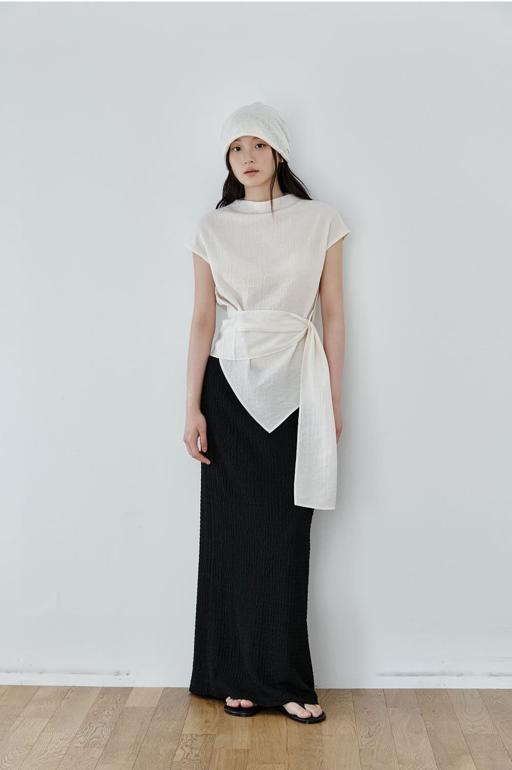 Wrap-Tie Blouse (Ivory) — vue 5