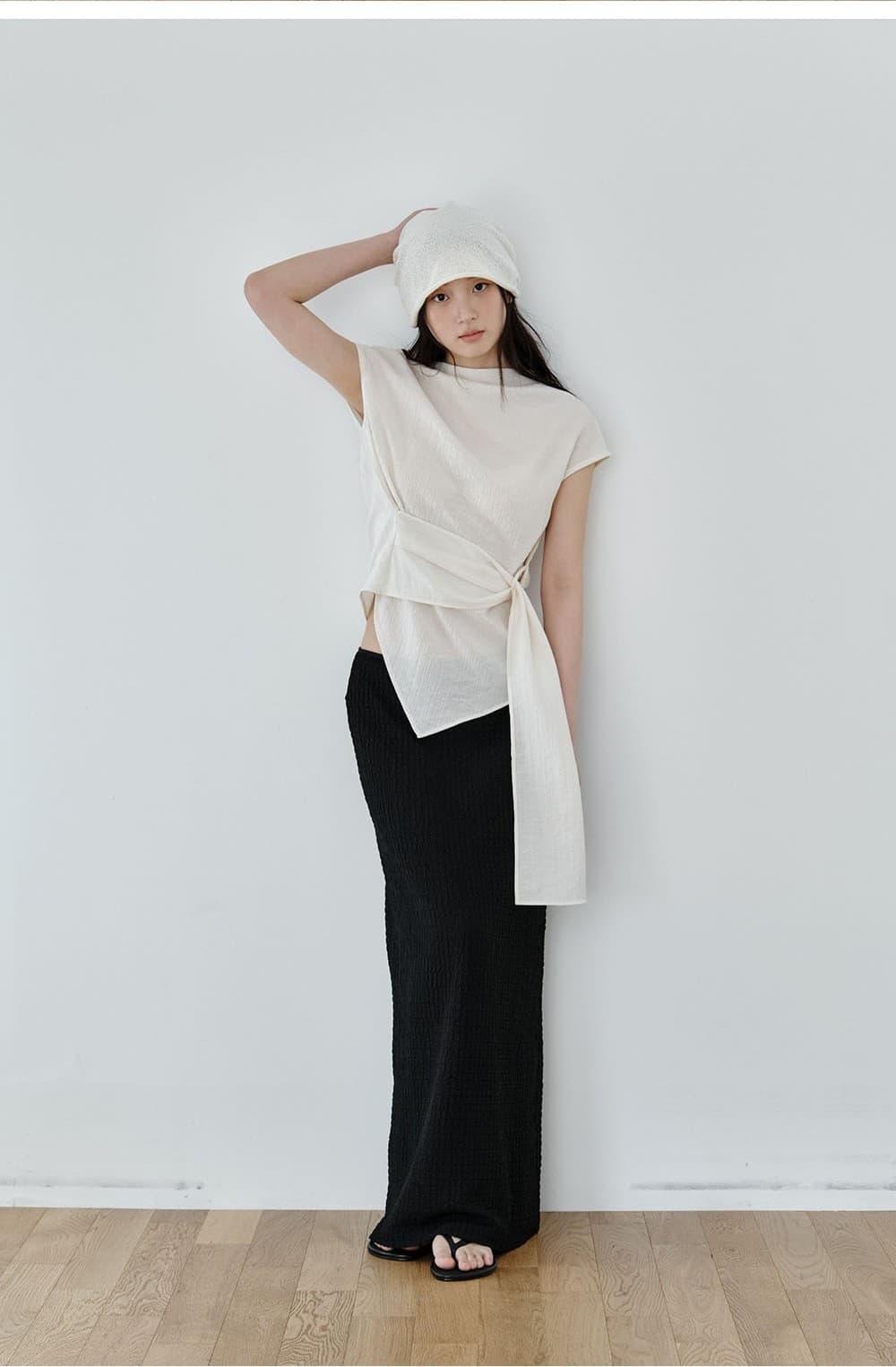 Wrap-Tie Blouse (Ivory) — vue 6