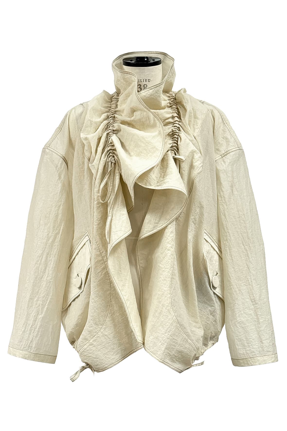 Oversized Drawstring Shawl Collar Jumper — vue 2