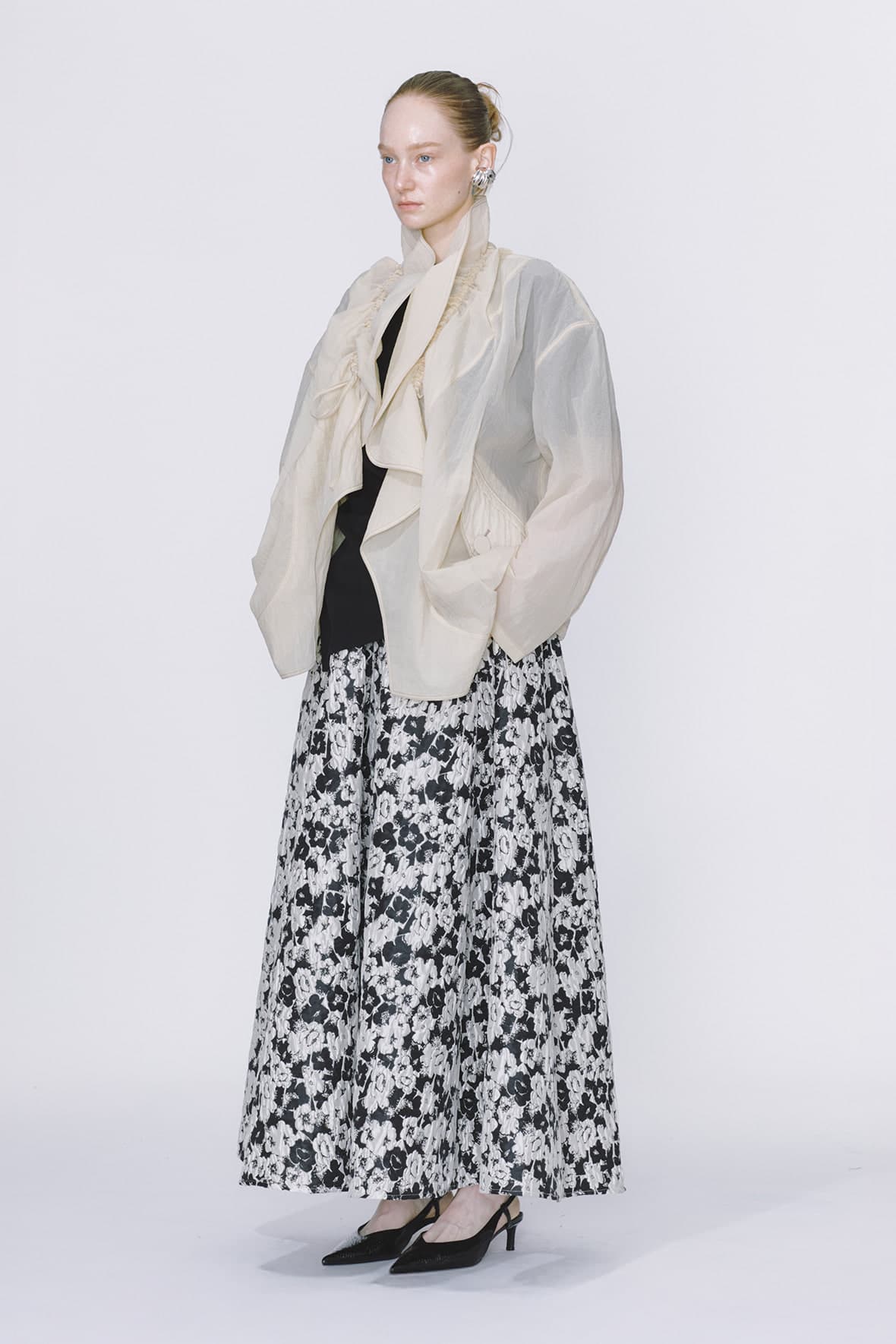 Oversized Drawstring Shawl Collar Jumper — vue 4