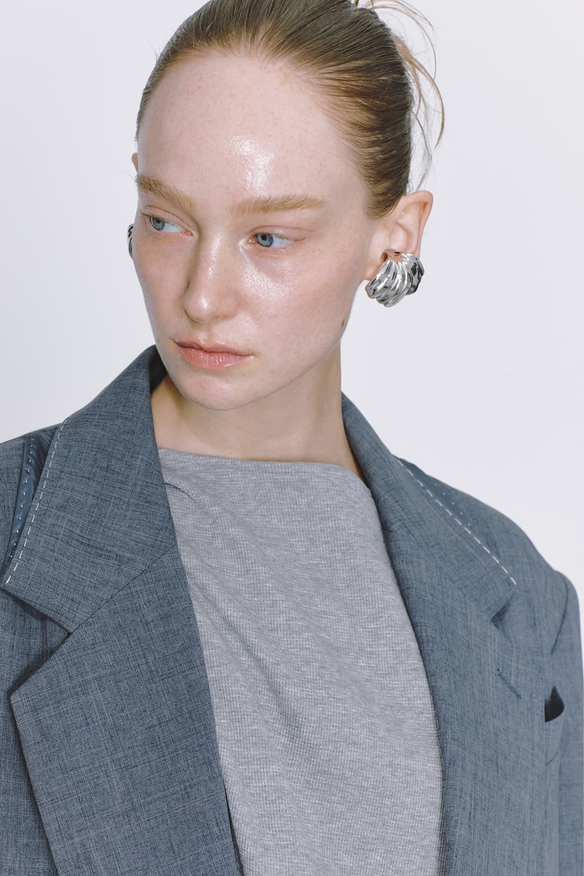 Loose Fit Möbius Notch Lapel Double Breasted Blazer — vue 7