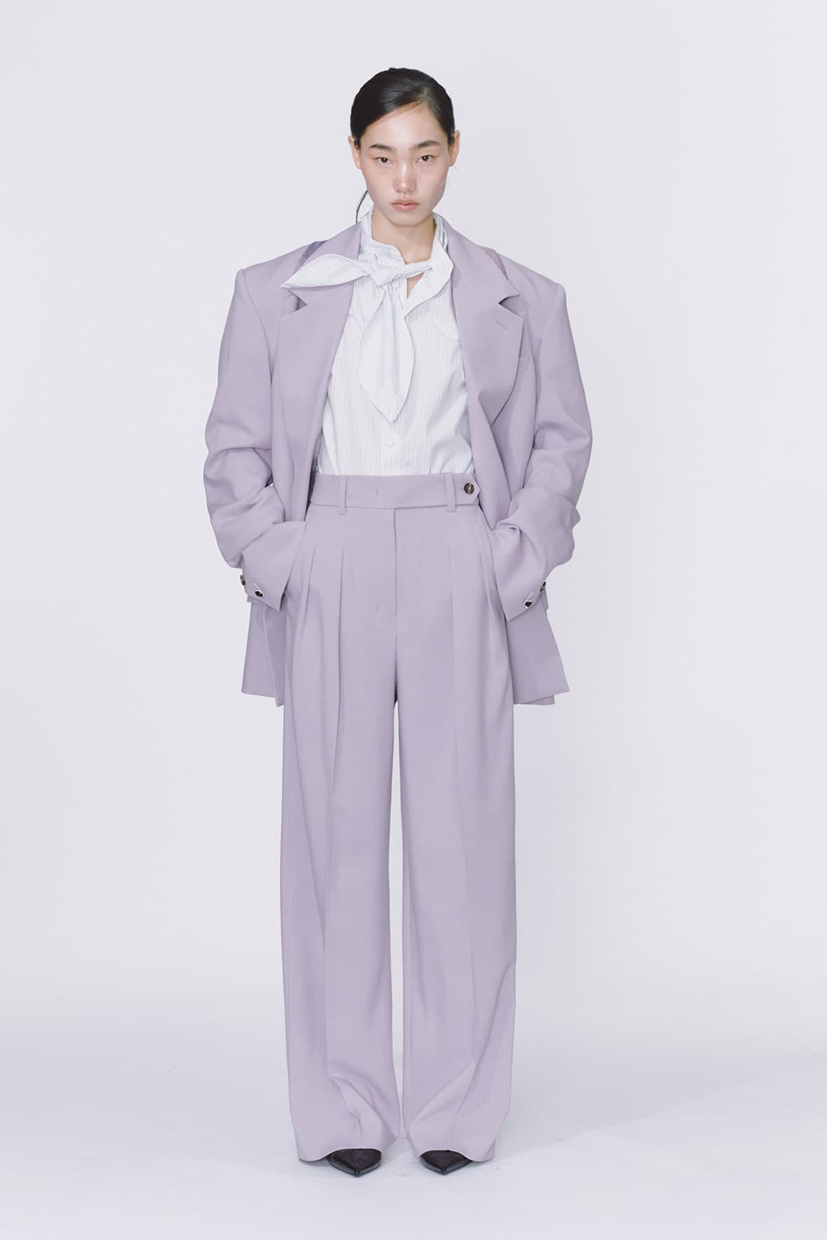 Loose Fit Möbius Notch Lapel Double Breasted Blazer