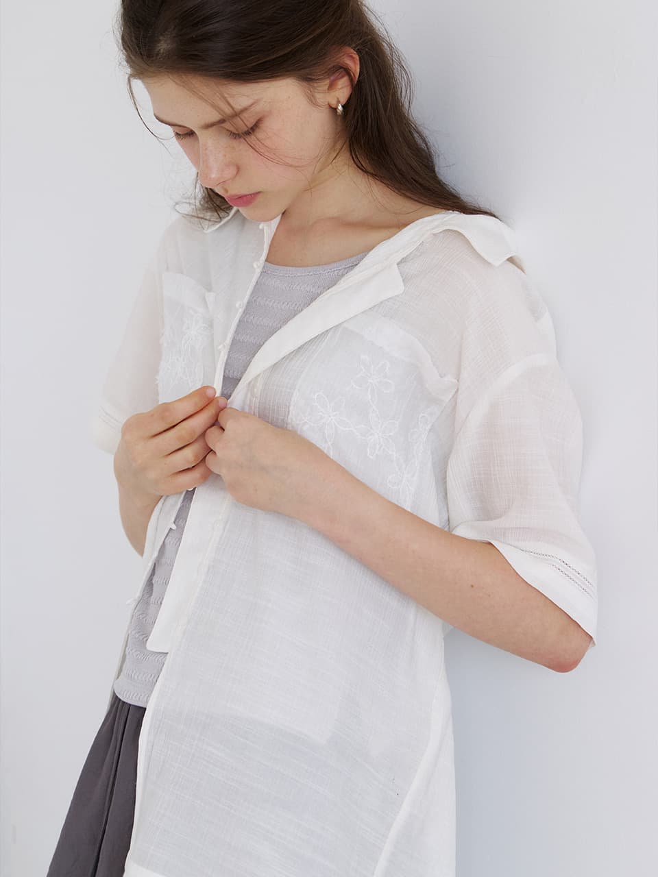 lace point wrinkle shirt (ivory) orc 6049 — vue 4