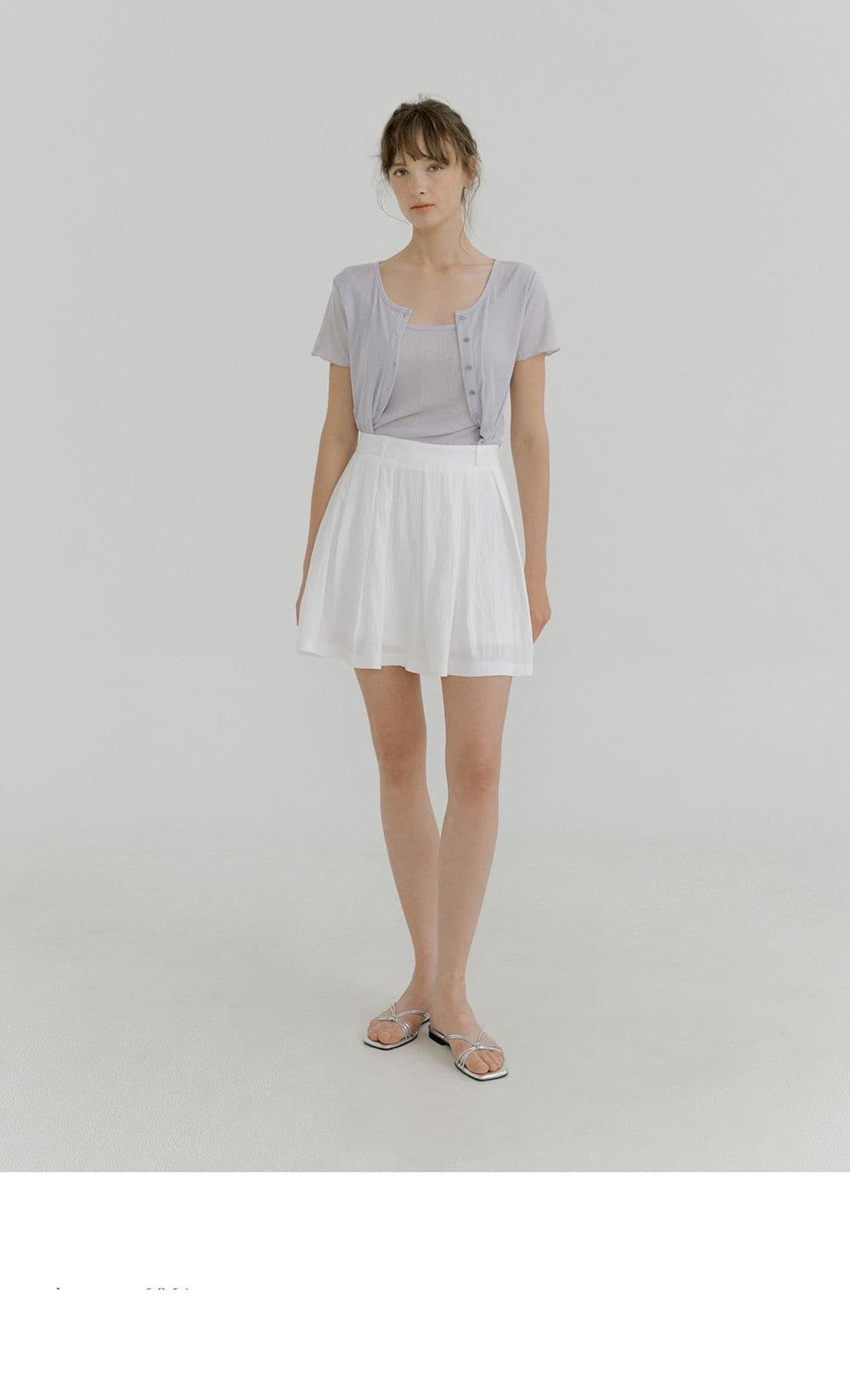 Irregular tuck skirt pants (ivory) orc 6061 — vue 5