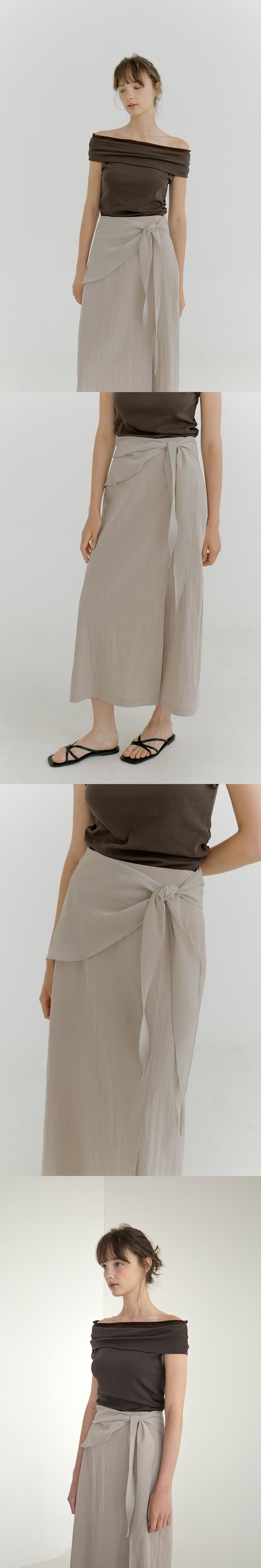 sheer scarf maxi skirt (beige) orc 6065 — vue 7
