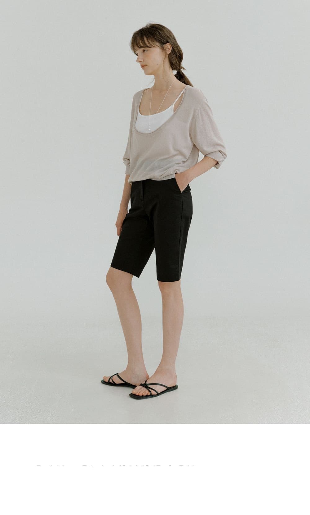 deep u-neck knit (mint grey) orc 6066 — vue 5