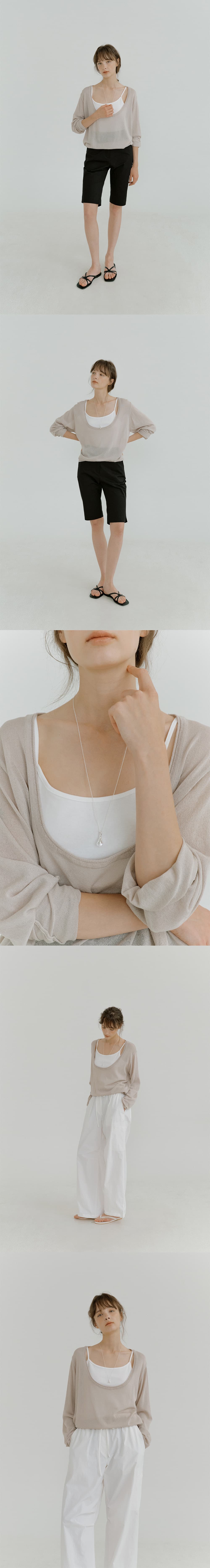 deep u-neck knit (mint grey) orc 6066 — vue 6