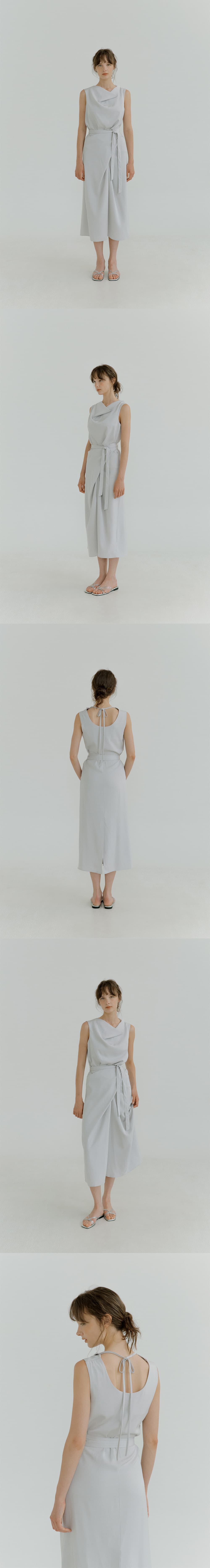 draped halter dress (pale blue) orc 6083 — vue 6