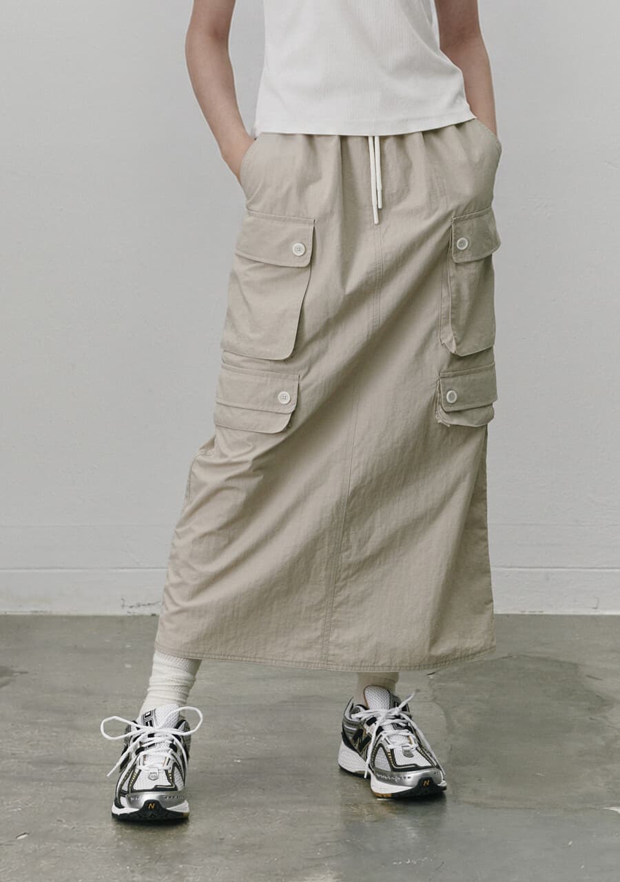 Utility cargo skirt - Beige