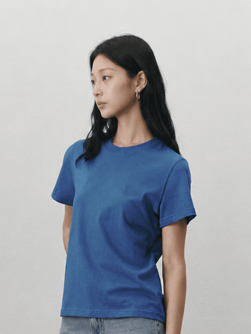 Supima cotton standard T shirts - Blue — vue 1