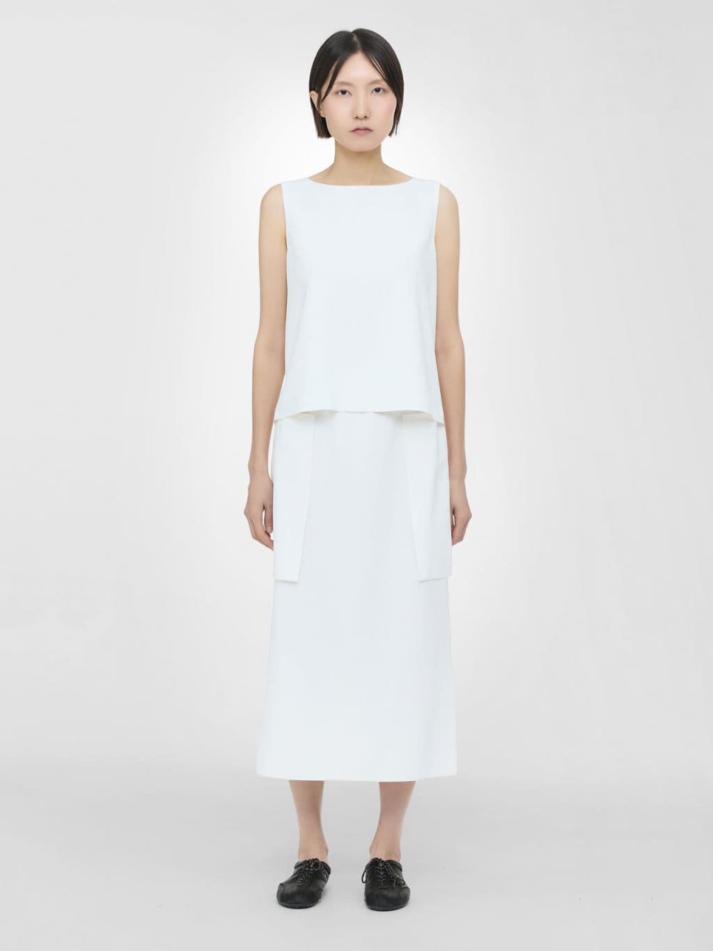 Unbalanced Module Skirt (White) — vue 1